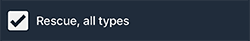 Notification checkbox for Rescue types.